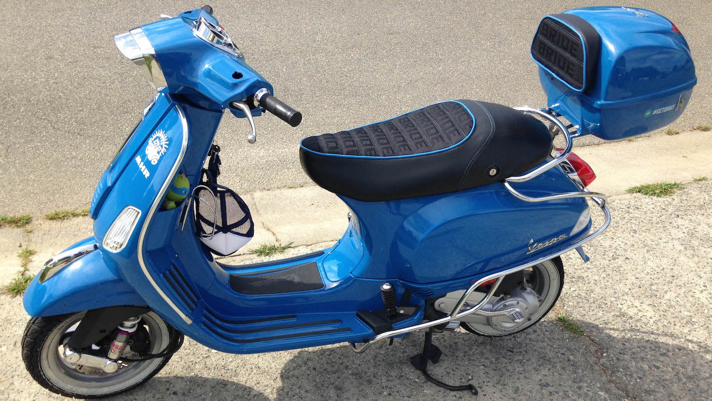 BLUE SCOOTER COVER CLOTH FOR VESPA PX RAINBOW T5 125 150 200