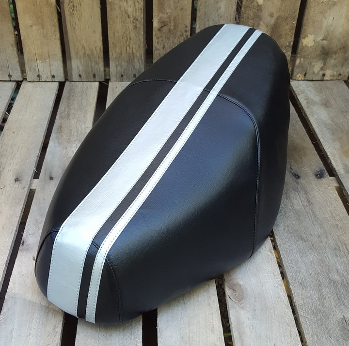 Genuine Buddy Dual Black with Racing Stripe Seat Cover