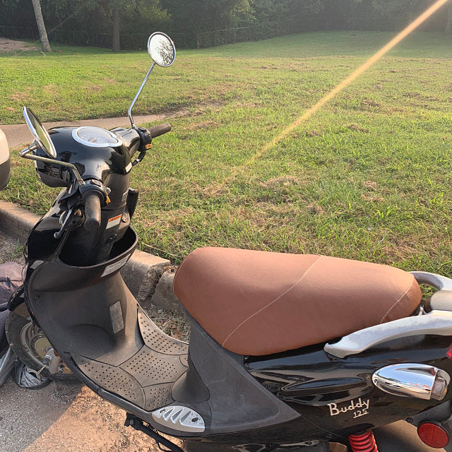 Genuine Buddy matte Cinnamon Brown Scooter Seat Cover