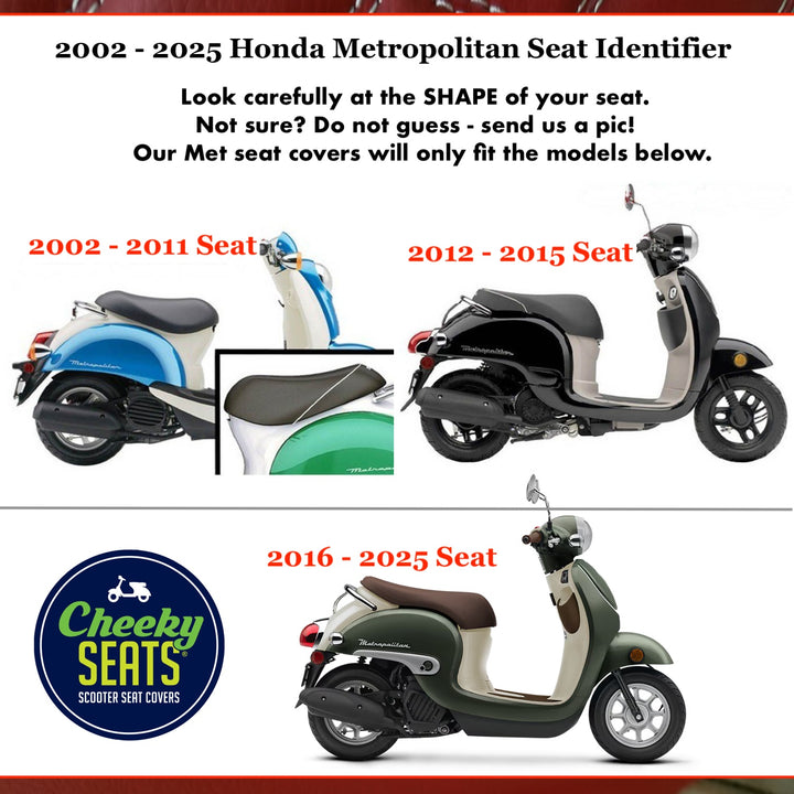 Honda Metropolitan 2002 - 2025  Handmade Seat Cover Grid