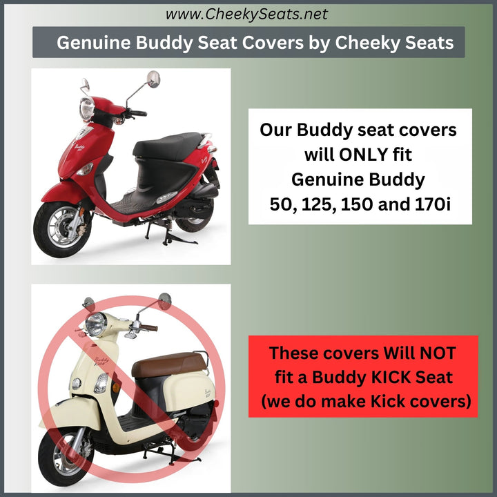 Genuine Buddy matte Cinnamon Brown Scooter Seat Cover