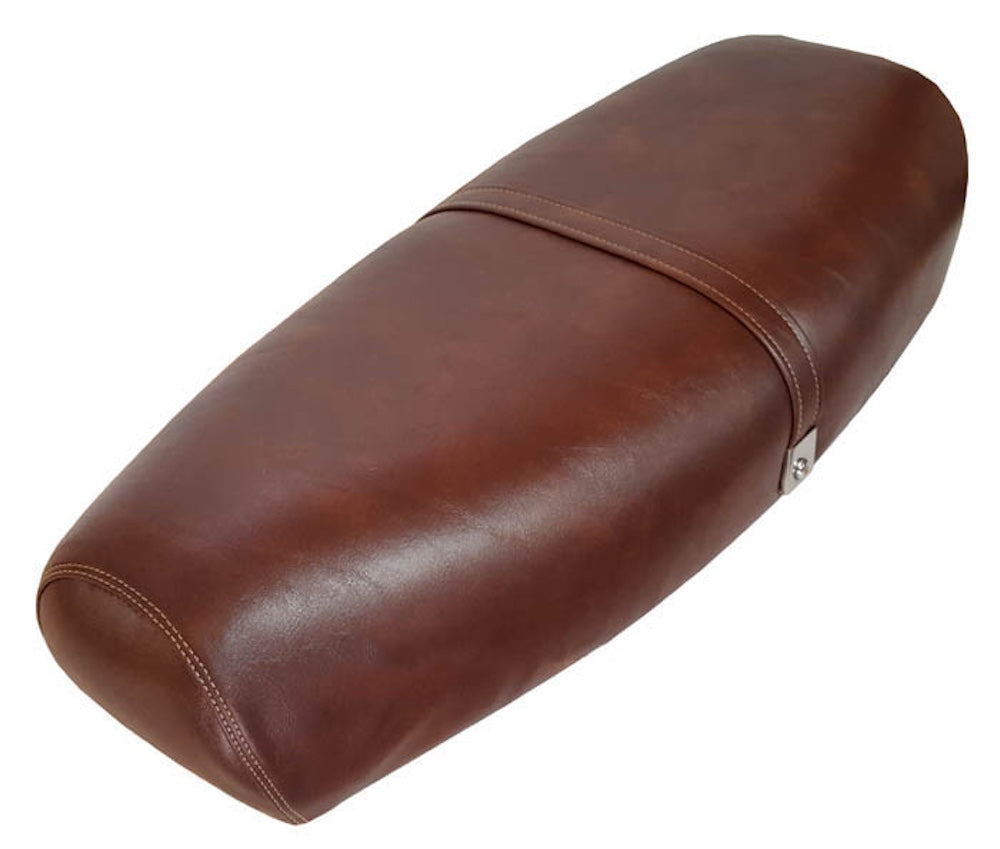 Genuine Stella Rear Italian Flag Whiskey Brown Scooter Seat Cover