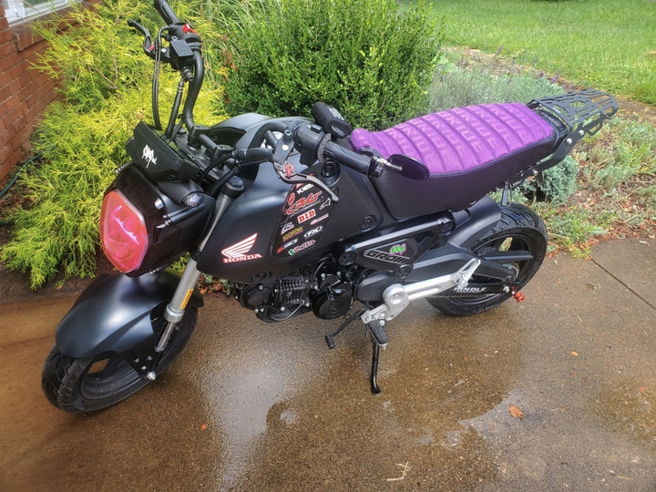 Honda Grom PURPLE BRIDE Seat Cover Padded Tuck and Roll MSX125