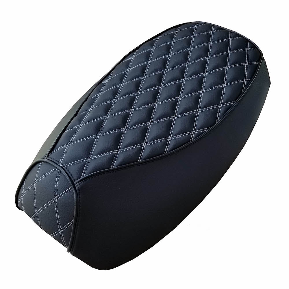 Yamaha Vino 125 Double Diamond Seat Cover with Piping, Handmade