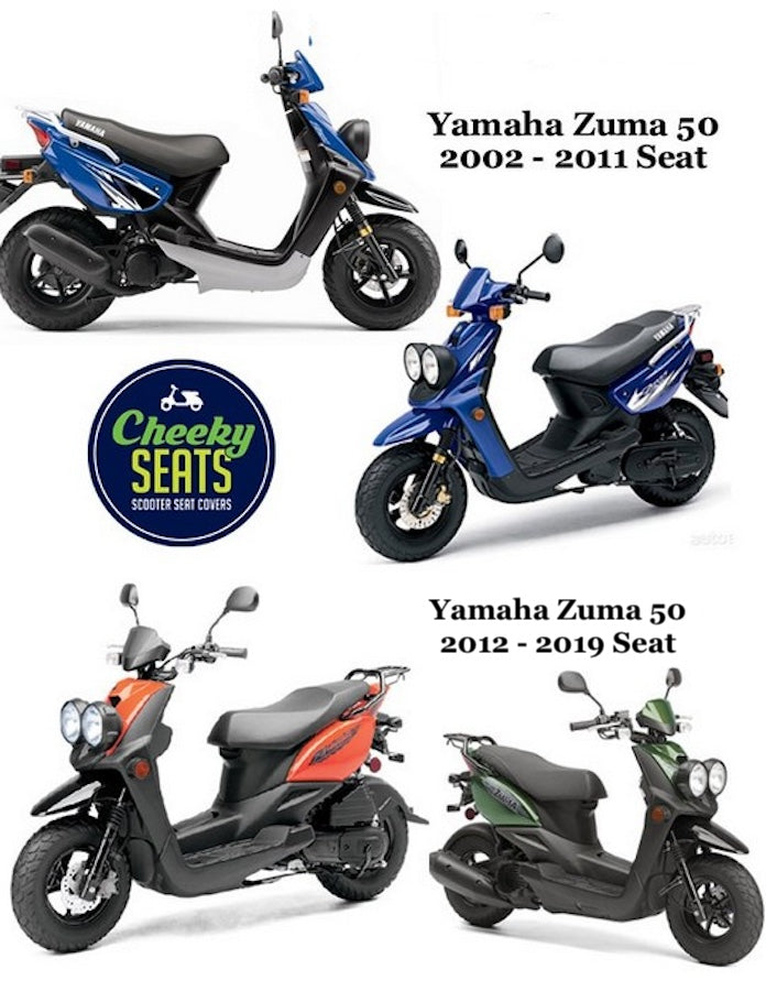 Yamaha Zuma 50 Blue and Gray Double Diamond Seat Cover